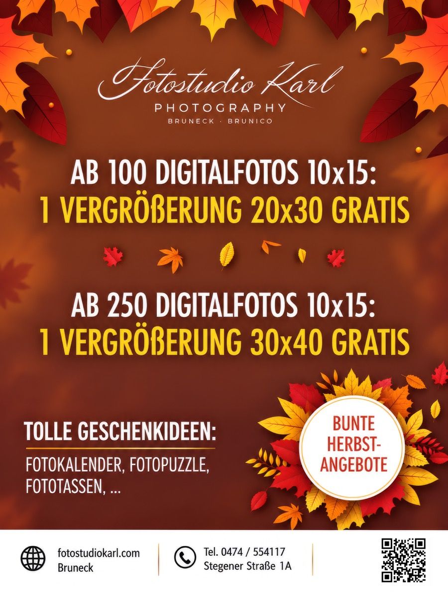 Bunte Herbstangebote bei Fotostudio Karl